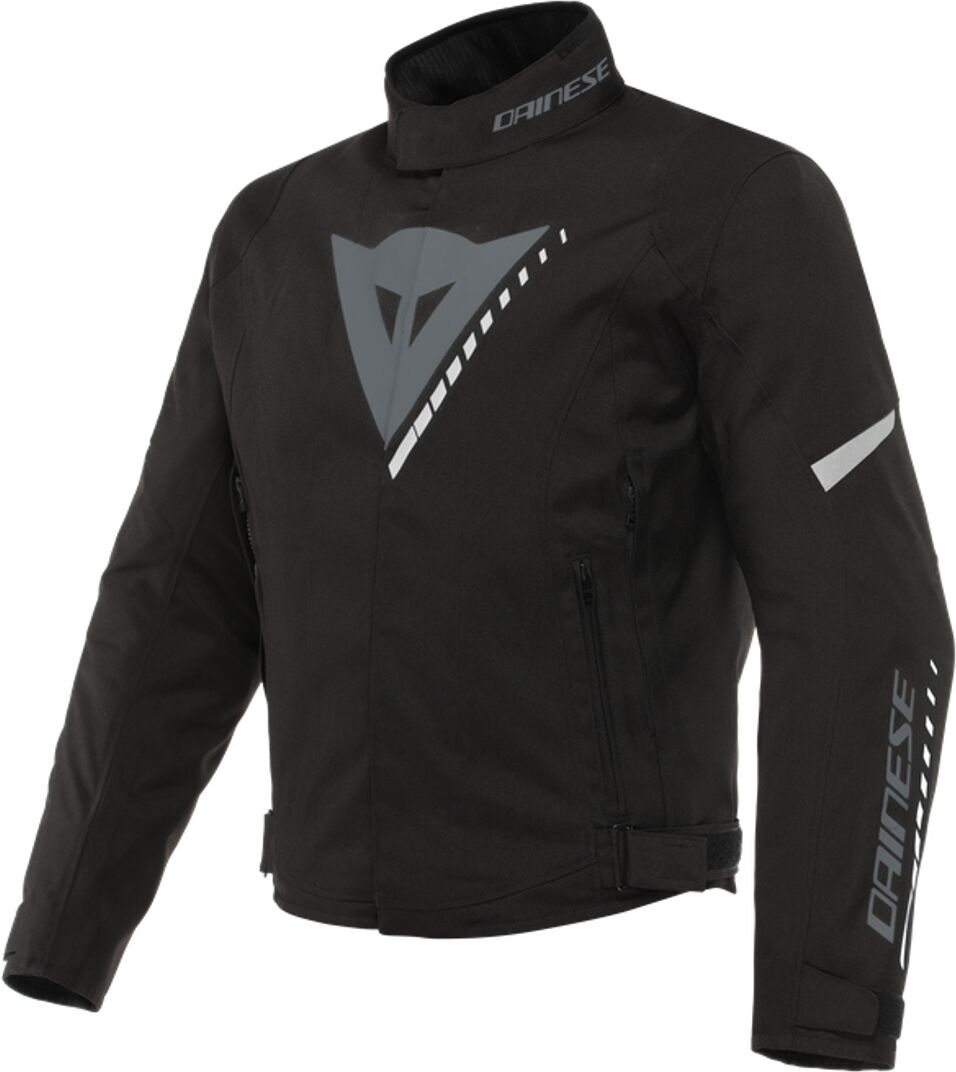 Dainese Veloce D-Dry Chaqueta textil de la motocicleta - Negro Gris Blanco (52)