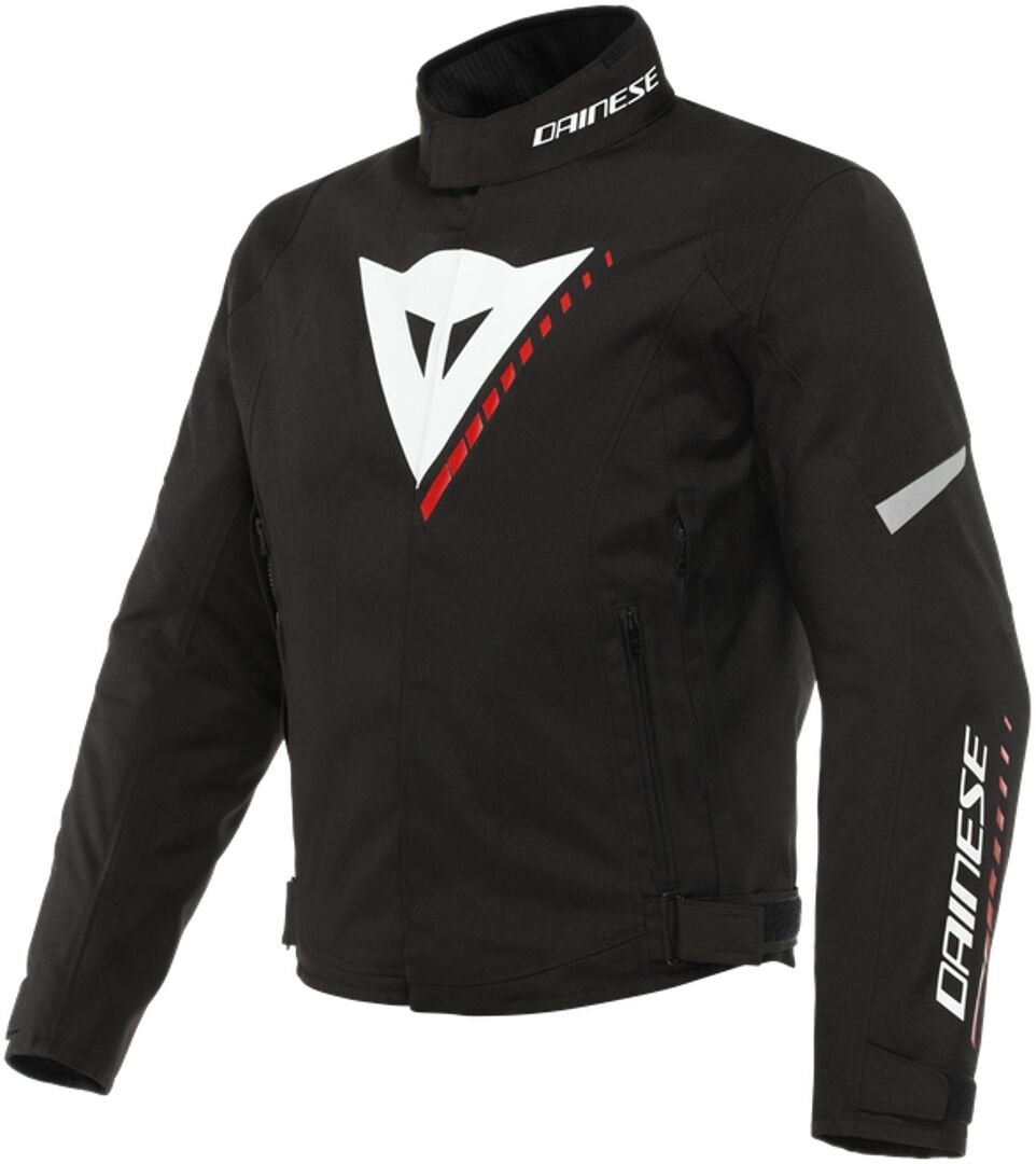 Dainese Veloce D-Dry Chaqueta textil de la motocicleta - Negro Blanco Rojo (44)