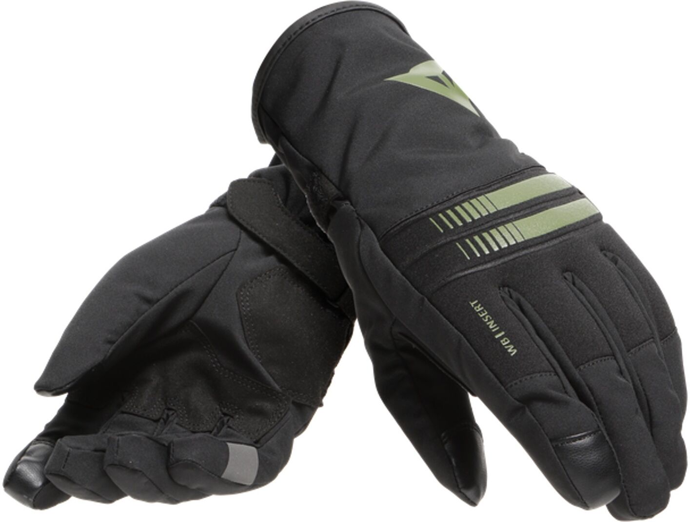 Dainese Plaza 3 D-Dry Ladies Motorcycle Gloves Guantes de motocicleta para damas - Negro Verde (S)