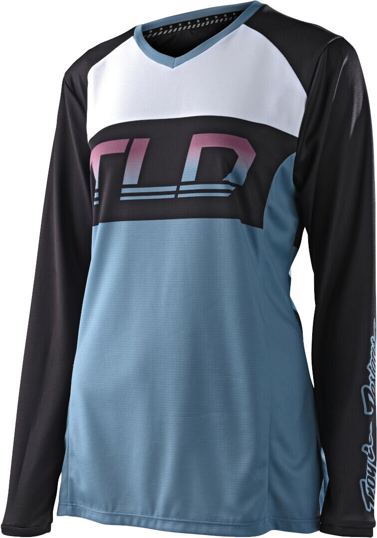 Lee GP Icon Camiseta Damas motocross - Negro Blanco Azul (L)