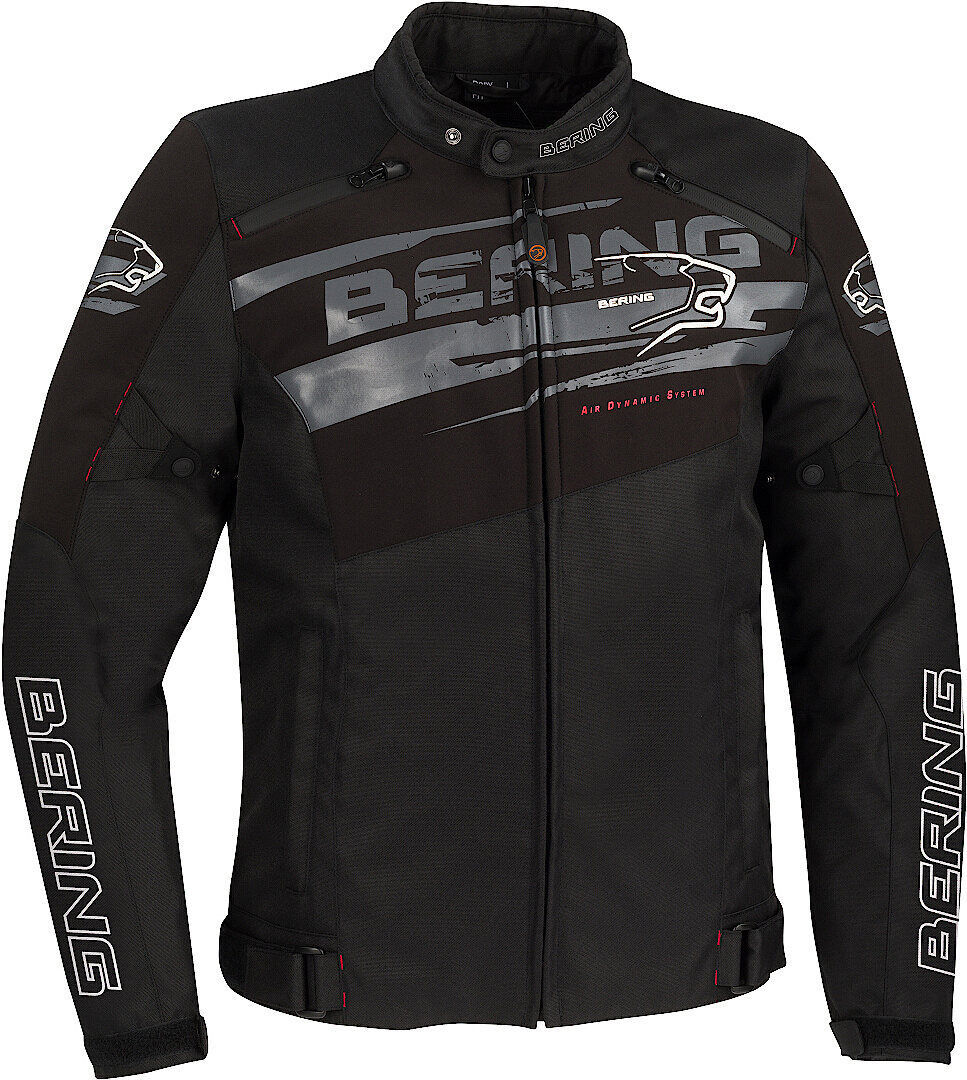 Bering Vikos Chaqueta textil de la motocicleta - Negro Gris (3XL)