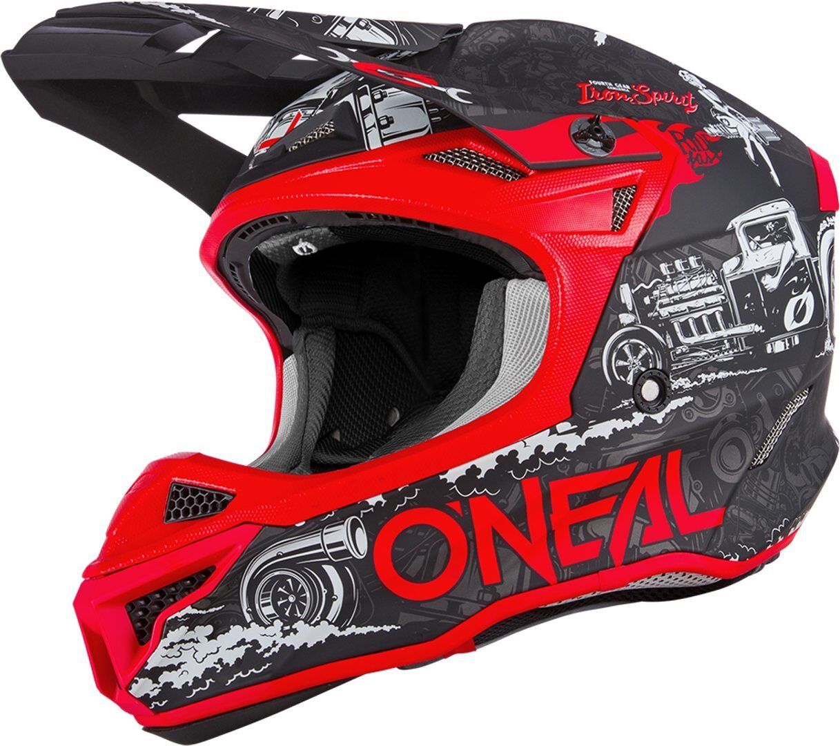Oneal 5Series HR V.22 Casco de Motocross - Negro Rojo