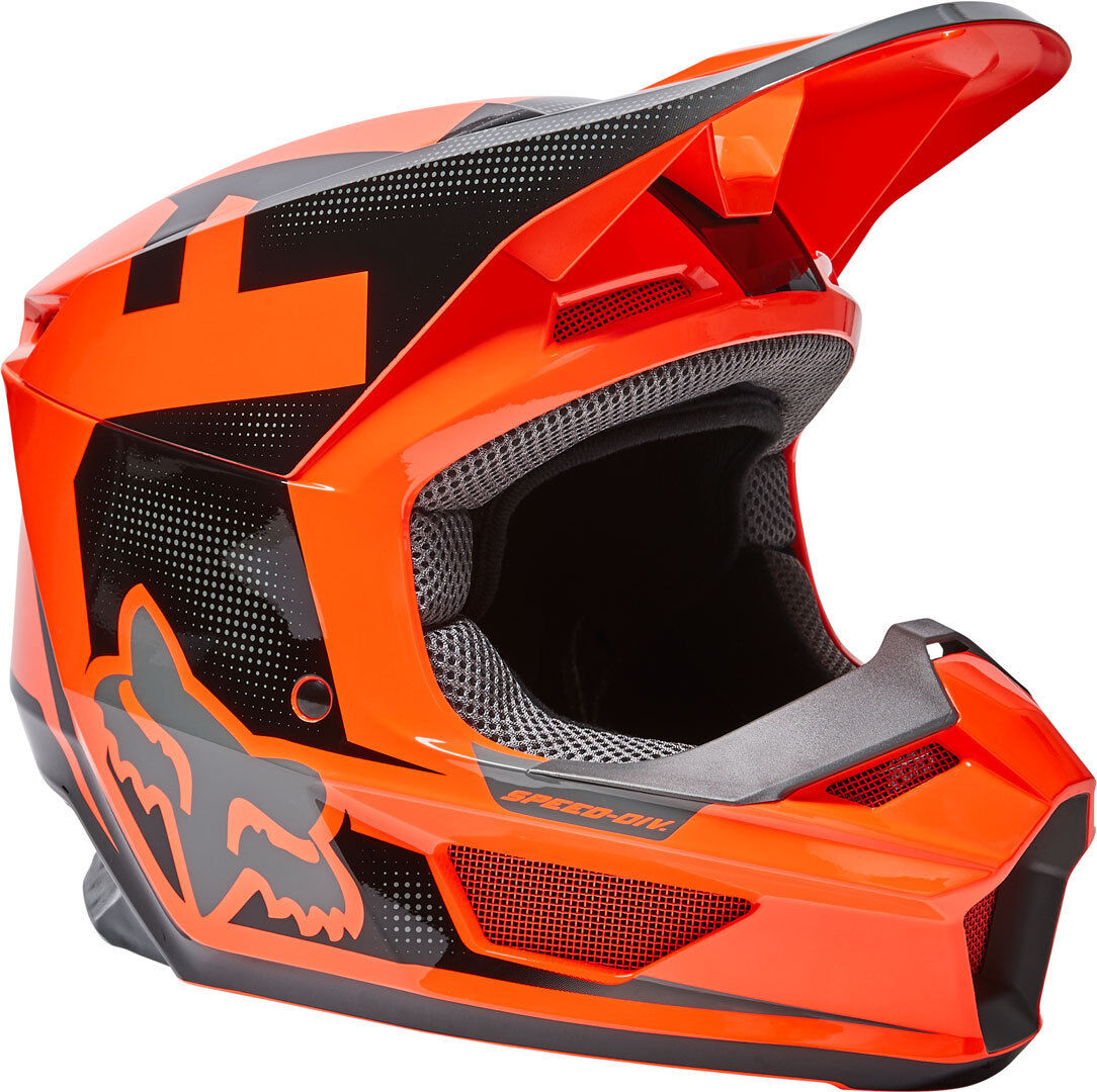 Fox V1 Dier Casco Juvenil de Motocross - Naranja (S)