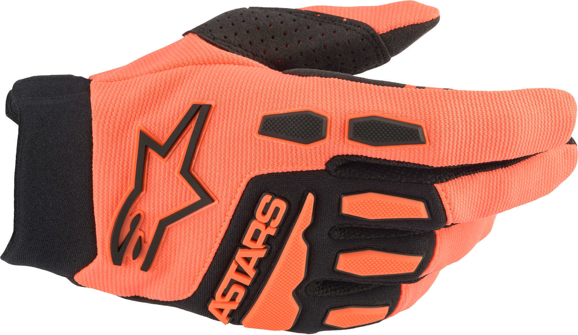 Alpinestars Full Bore Guantes de motocross - Negro Naranja (2XL)