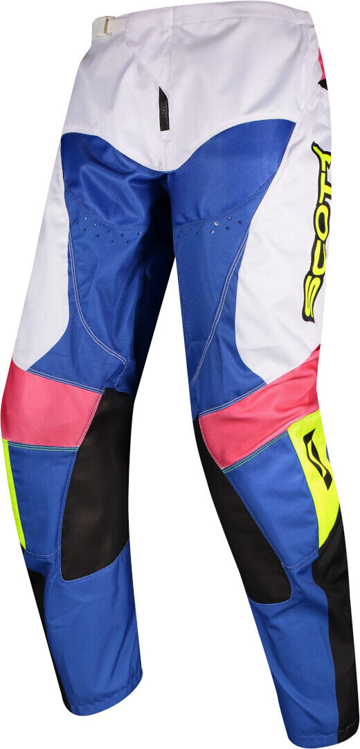 Scott 350 Race Evo Pantalones de motocross - Blanco Azul (36)