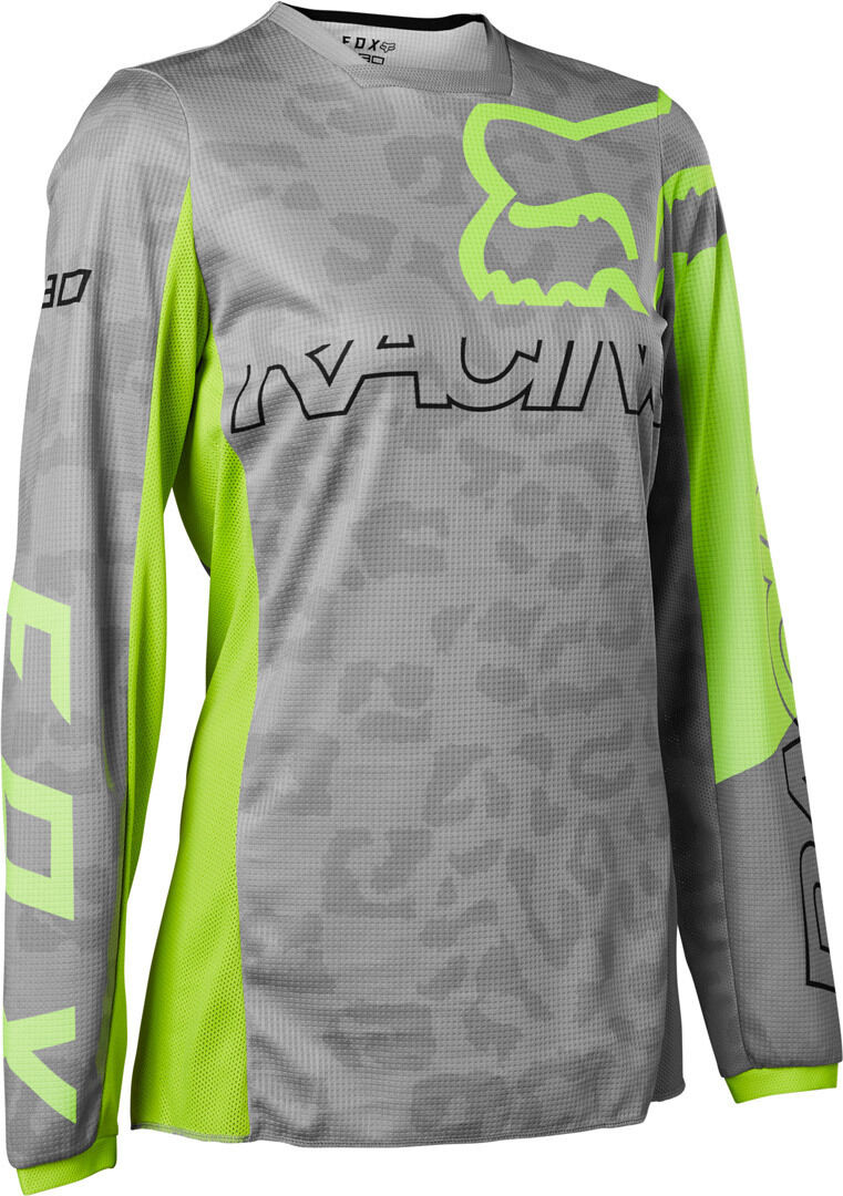 Fox 180 Skew Camiseta Damas motocross - Gris Amarillo (XS)