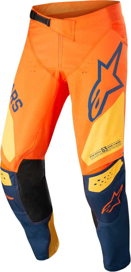 Alpinestars Racer Factory Pantalones Juveniles de Motocross - Rojo Azul (XL)