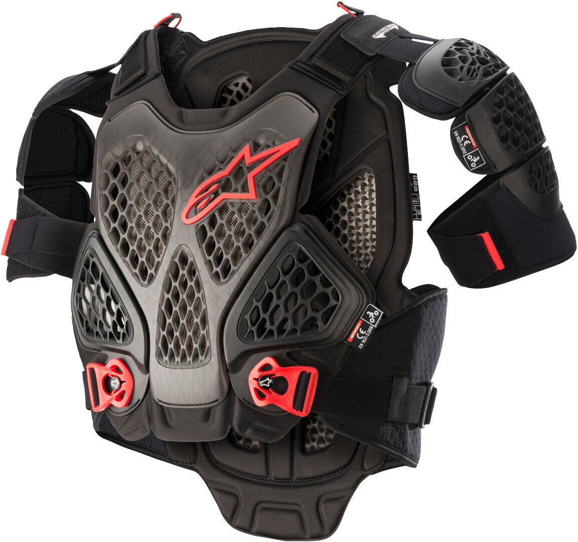 Alpinestars A-6 Protector de pecho - Negro Rojo (XS S)