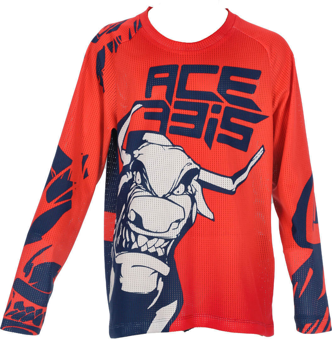 Acerbis MX J-Windy 3 Camiseta de Motocross para niños - Rojo Azul (S)