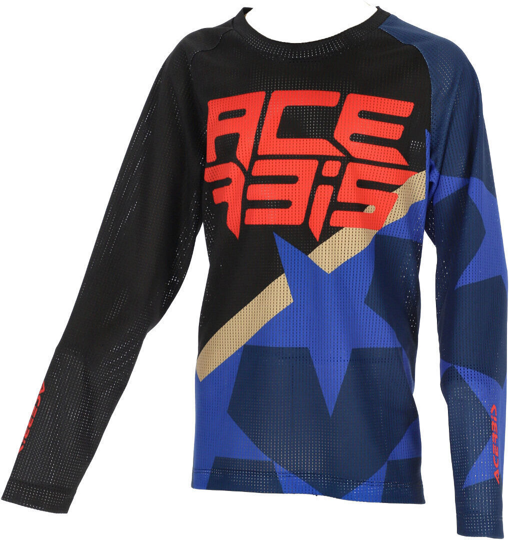 Acerbis MX J-Windy 1 Camiseta de Motocross para niños - Negro Azul