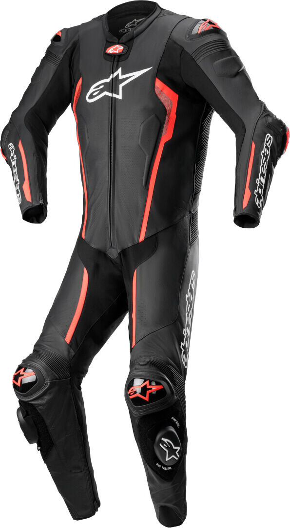 Alpinestars Missile V2 Traje de cuero para motocicleta de una pieza - Negro Rojo (50)