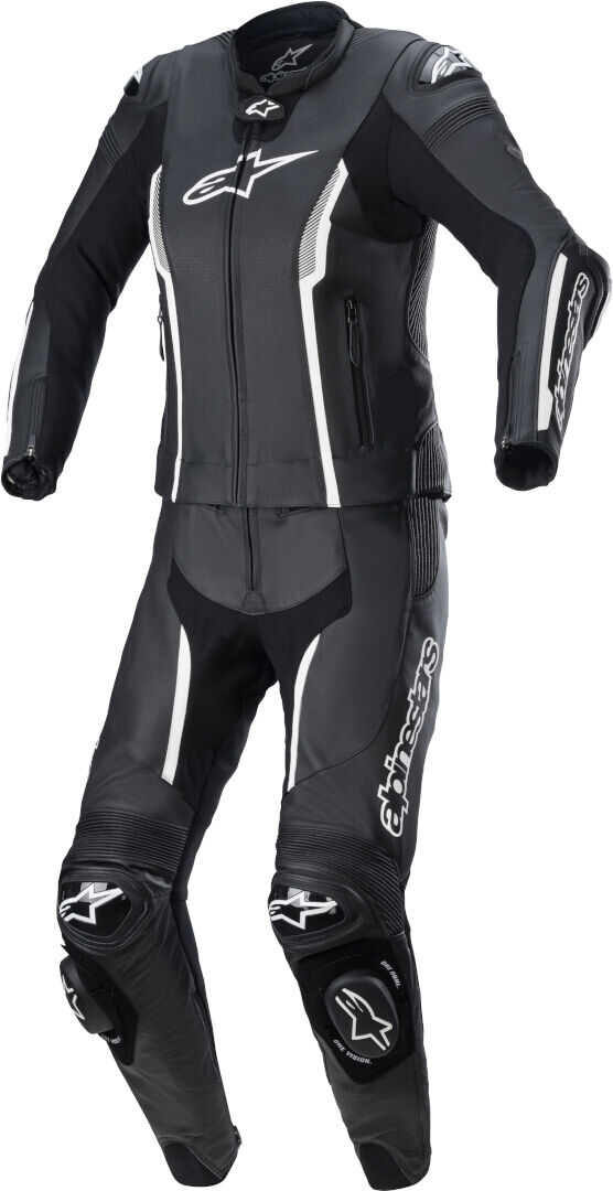 Alpinestars Stella Missile V2 Traje de cuero de mujer de dos piezas - Negro Blanco (48)