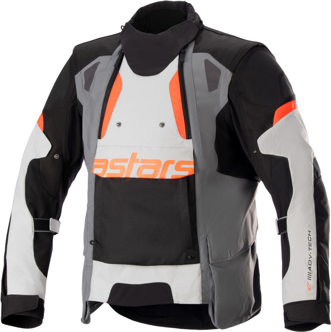 Alpinestars Halo Drystar Chaqueta textil de motocicleta - Negro Gris Naranja (M)