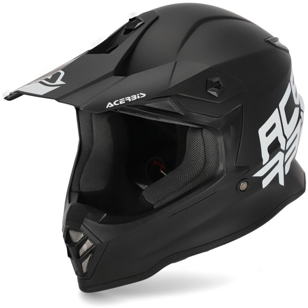 Acerbis Steel Casco de Motocross para Niños - Negro