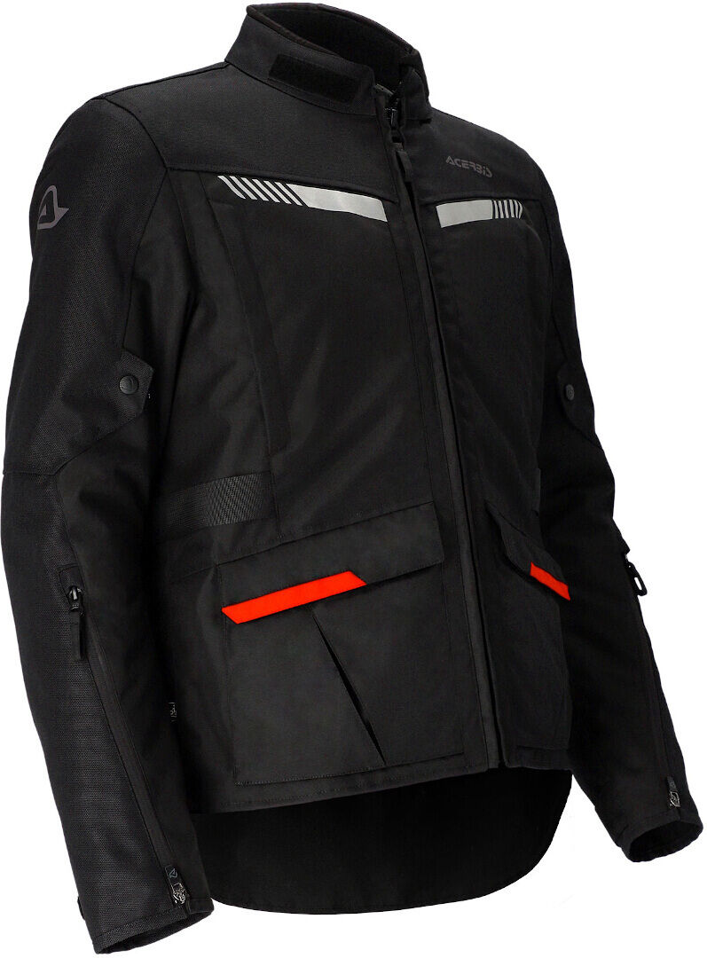 Acerbis X-Trail Chaqueta textil para motocicleta - Negro Rojo (M)