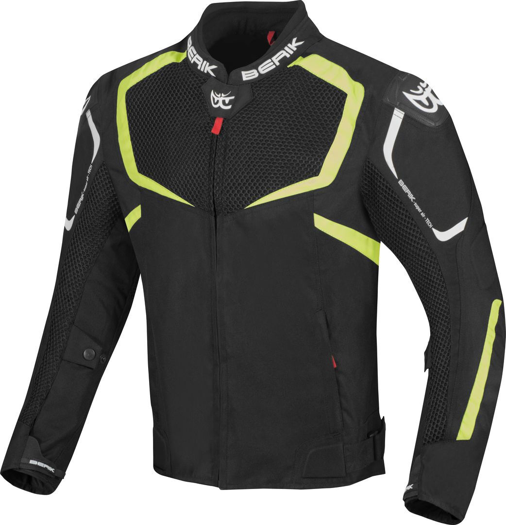 Berik X-Speed Air Chaqueta textil para motocicleta - Negro Blanco Amarillo (52)