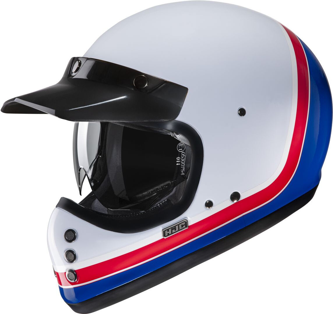 HJC V60 Scoby Casco - Blanco Rojo Azul (XS 54 55)