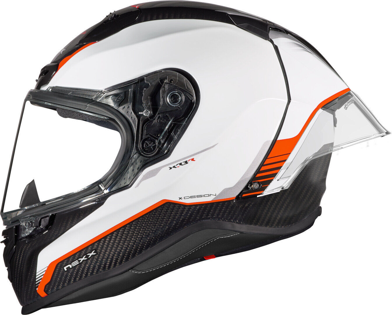 NEXX X.R3R Carbon Casco - Blanco Rojo (XL)