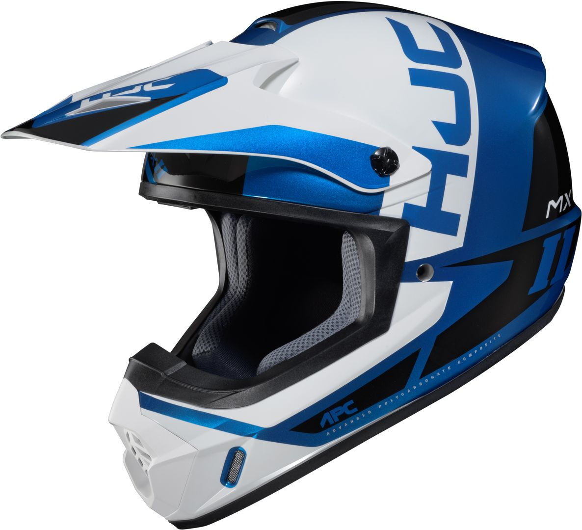 HJC CS-MX II Creed Casco de motocross - Negro Blanco Azul (XS)