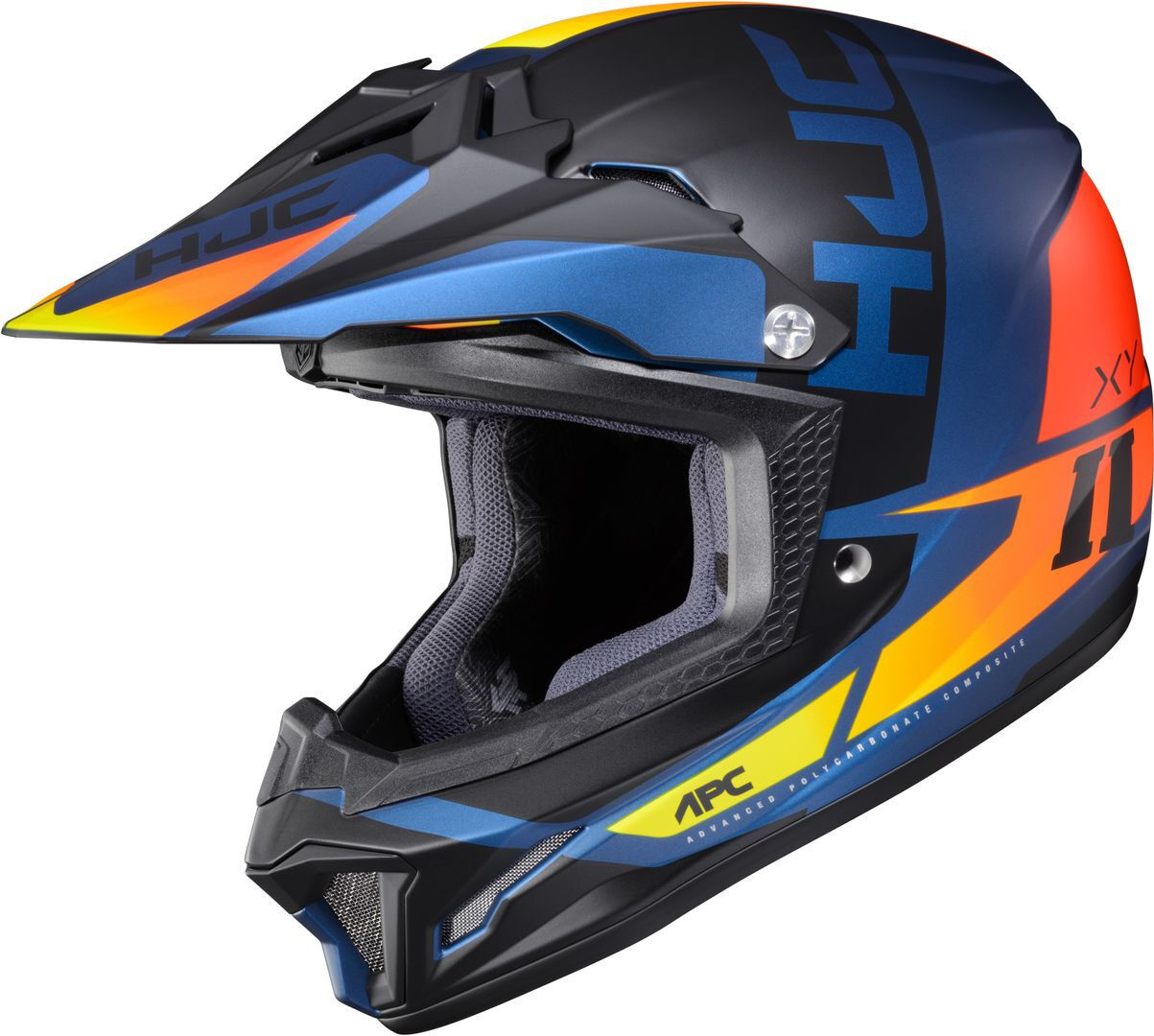 HJC CL-XY II Creed Youth Casco de motocross - Negro Naranja (XL)