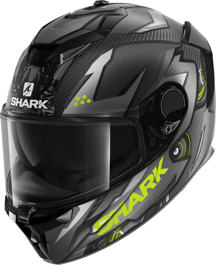 Shark Spartan GT Carbon Urikan Mat Casco - Carbono Amarillo (2XL)