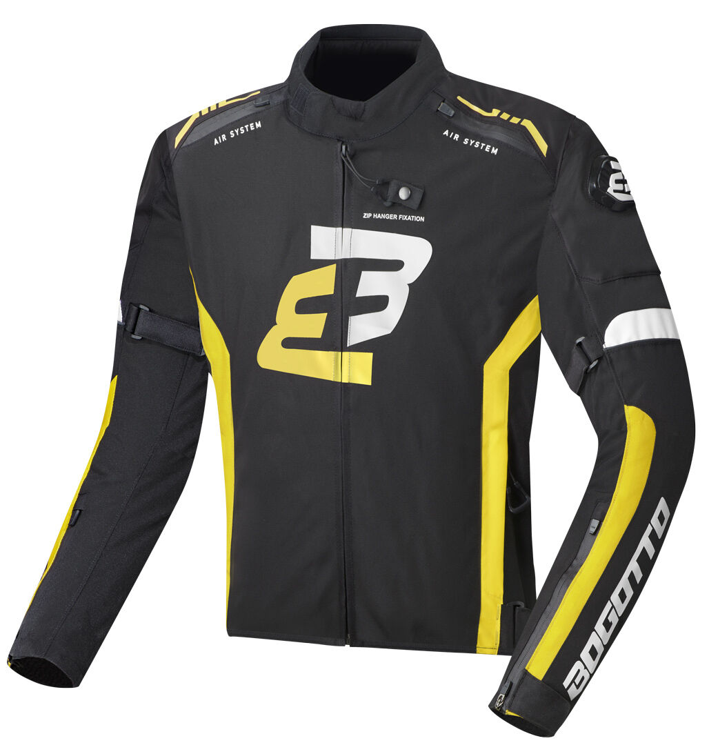 Bogotto GPX chaqueta textil impermeable para motocicletas - Negro Amarillo (3XL)