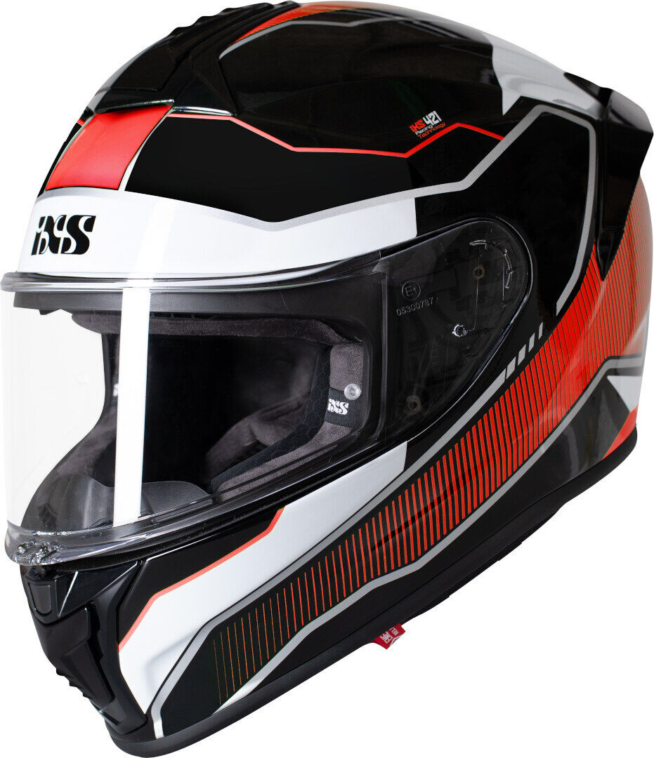 IXS 421 FG 2.1 Casco - Negro Blanco Rojo (XS)