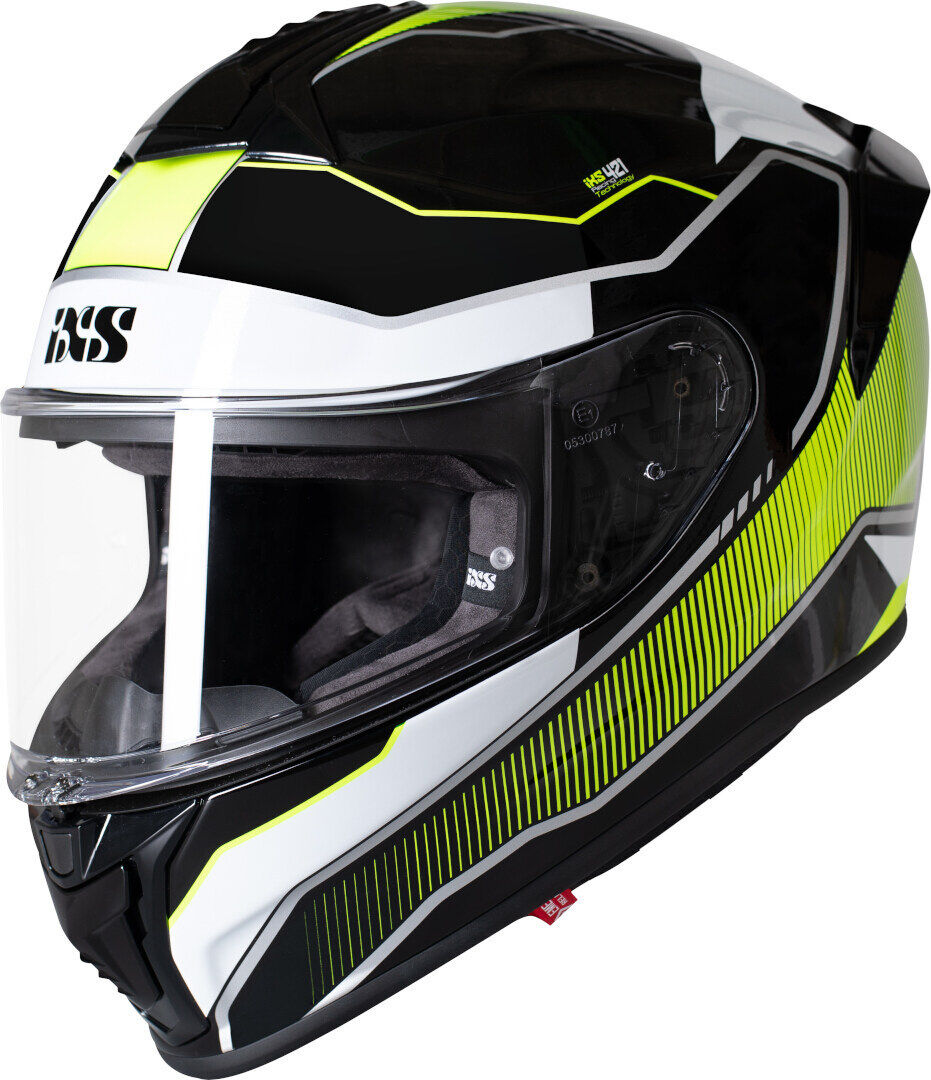 IXS 421 FG 2.1 Casco - Negro Blanco Amarillo (2XL)