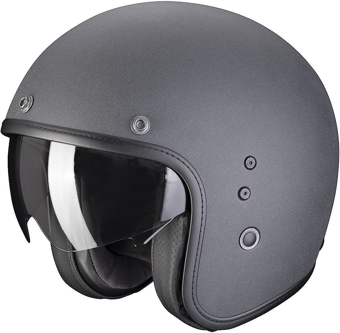 Scorpion Belfast Evo Solid Casco Jet - Negro Gris (XS 54 55)