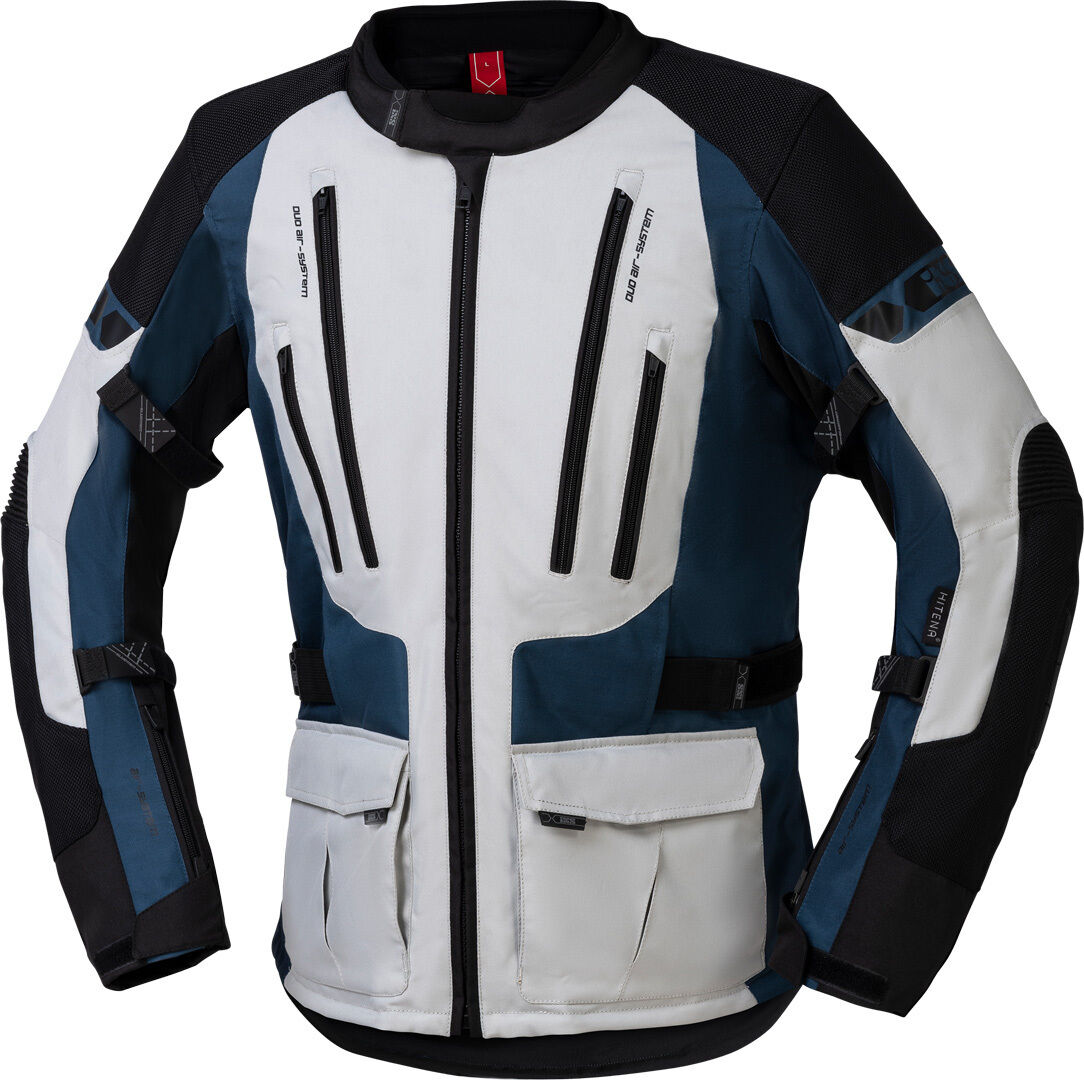 IXS Lennik-ST Chaqueta textil para motocicleta - Negro Gris Azul (2XL)