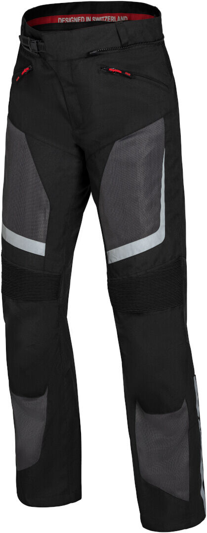 IXS Gerona-Air 1.0 Pantalones textiles para motocicleta - Negro Gris Rojo (L)