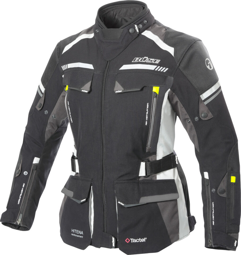 Büse Highland 2 Chaqueta textil para motocicletas para damas - Negro Gris (54)