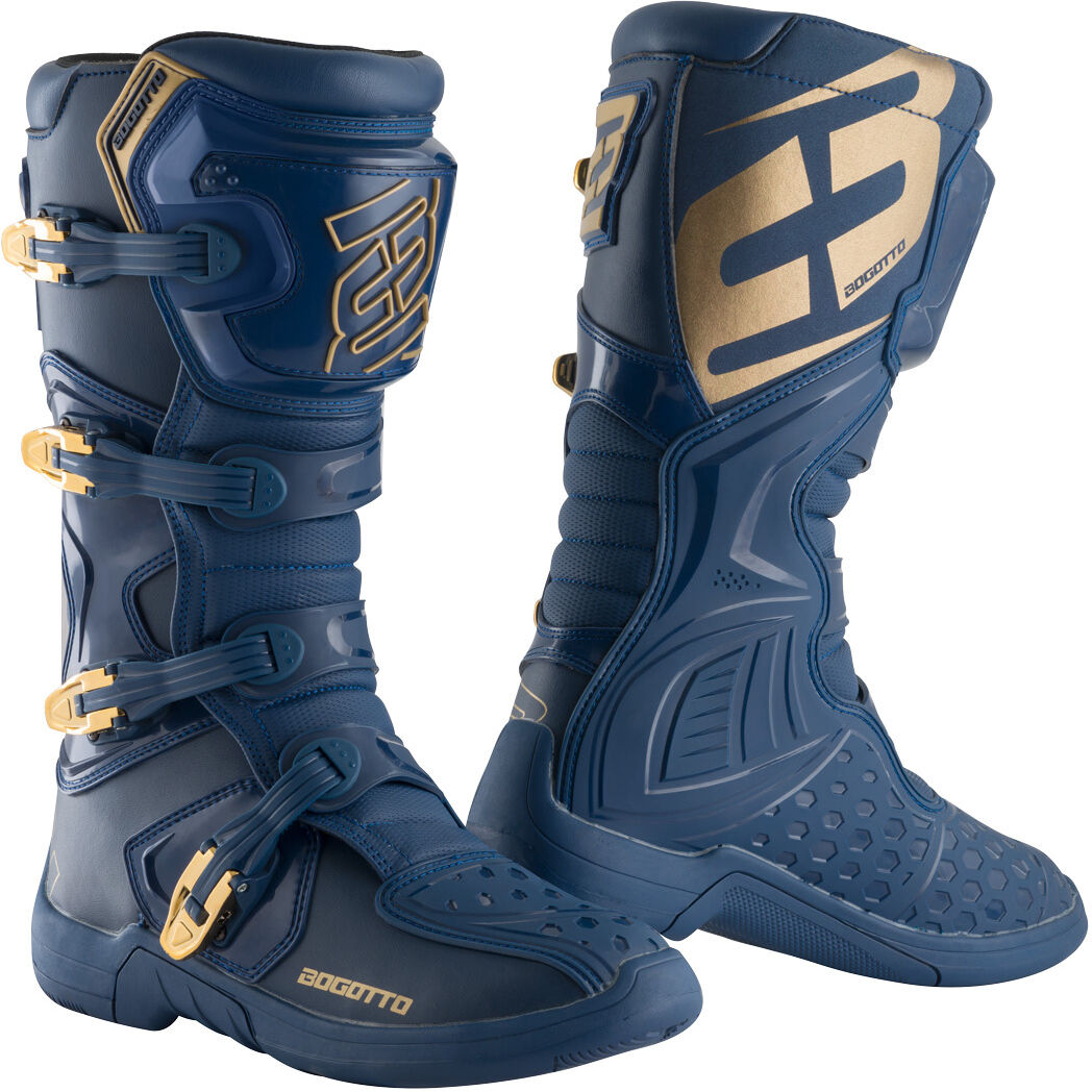 Bogotto MX-5 Botas de motocross - Azul Oro (43)