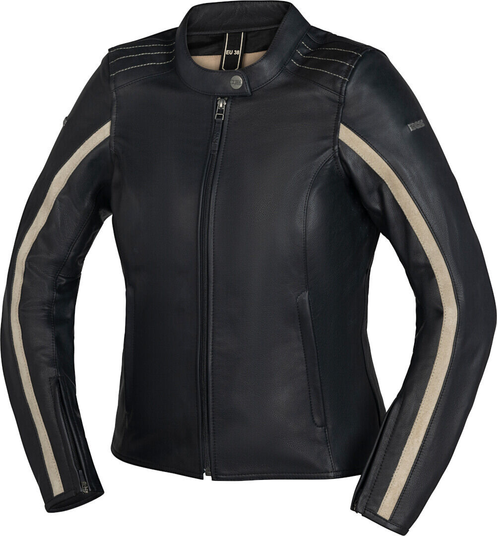 IXS Stripe Chaqueta de cuero para motocicleta para damas - Negro (42)