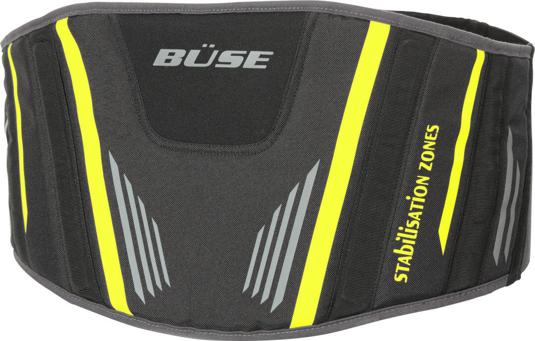 Büse Rider Cinturón de riñón - Negro Gris (6XL)