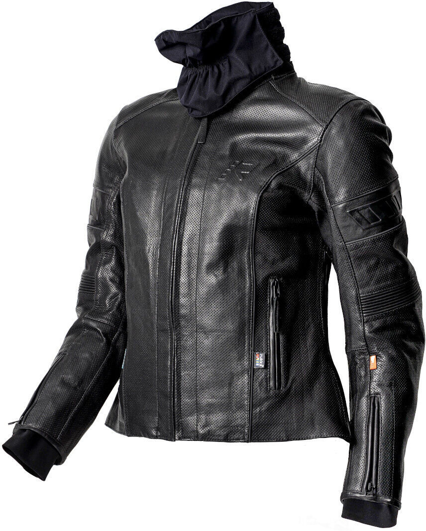 Rukka Aramissy Chaqueta de cuero para motocicleta para damas - Negro (40)