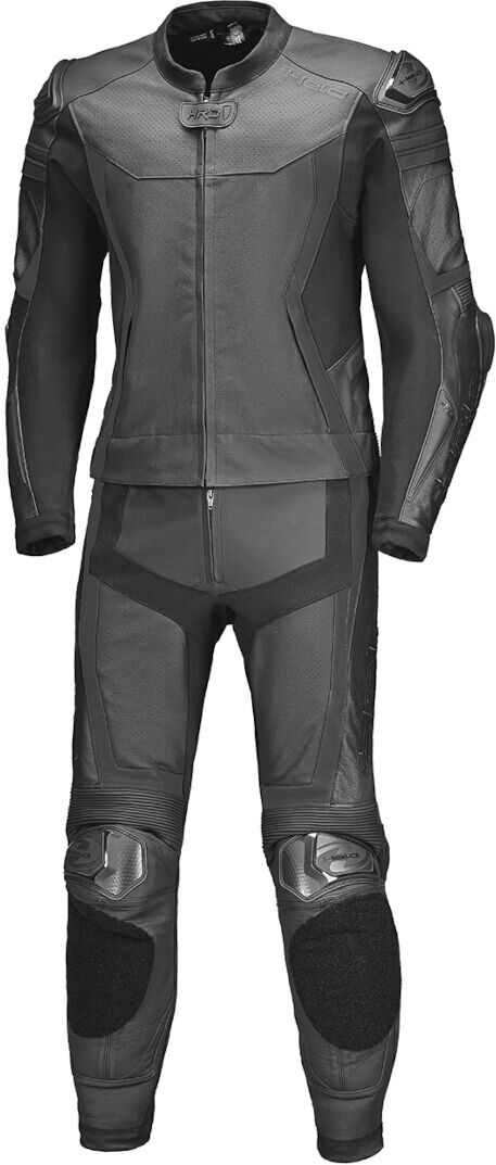 Held Street-Rocket Pro Traje de cuero para motocicleta de 2 piezas - Negro (54)