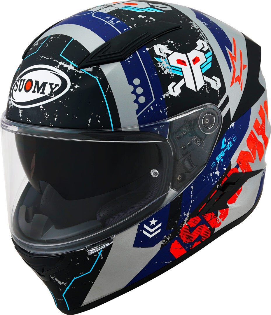 Suomy Speedstar Tactic Casco - Rojo Plata (L)