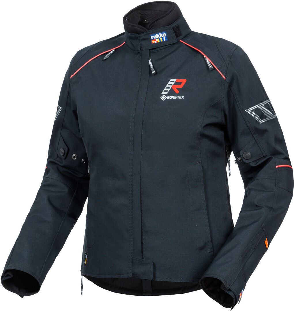 Rukka Rexiina GTX Chaqueta textil para motocicletas para damas - Negro Rojo (36)