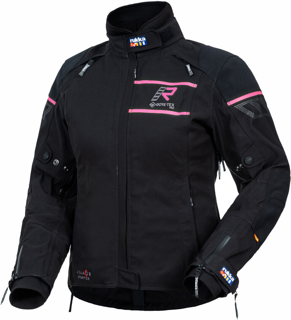 Rukka Raptorina GTX Chaqueta textil para motocicletas para damas - Negro Rosa (42)