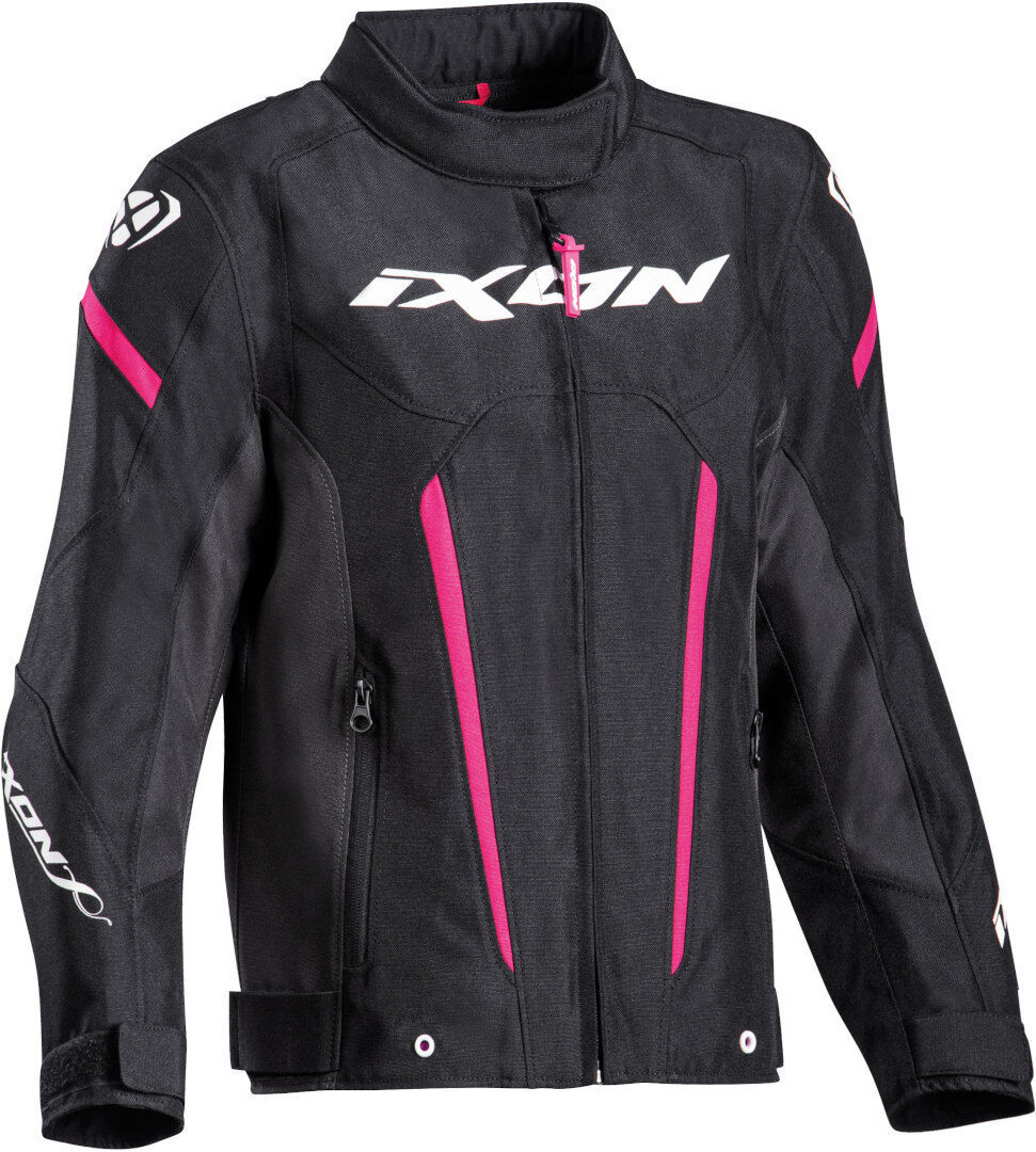 Ixon Striker Kinder Chaqueta textil para motocicleta - Negro Rosa (10 años)