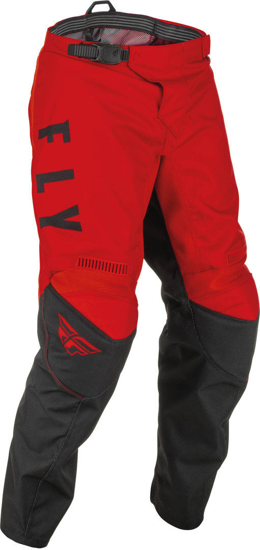 FLY Racing F-16 Pantalones Juveniles de Motocross - Negro Rojo (XS)