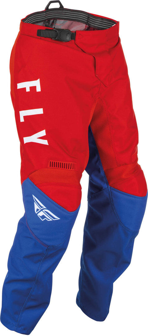 FLY Racing F-16 Pantalones Juveniles de Motocross - Blanco Rojo Azul (XS)