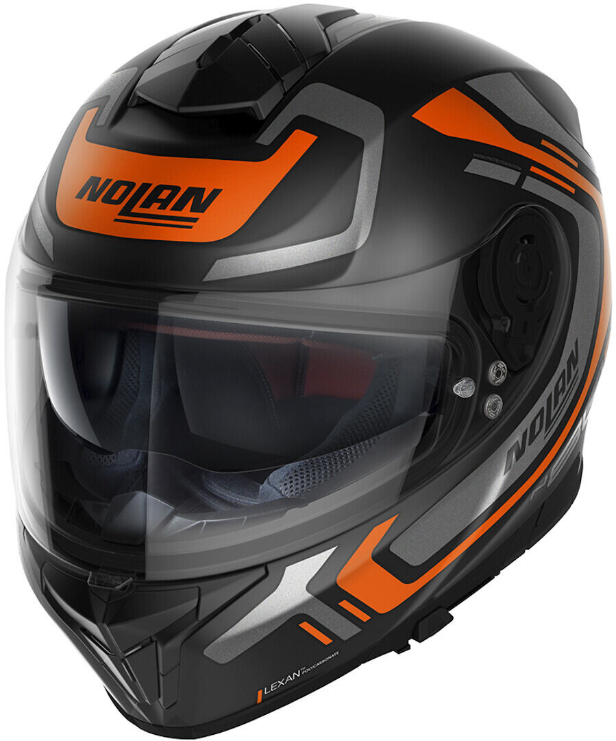 Nolan N80-8 Ally N-Com Casco - Negro Naranja (XS)