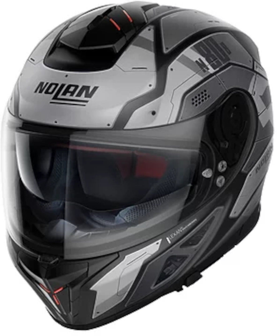 Nolan N80-8 Starscream N-Com Casco - Negro Gris (M)