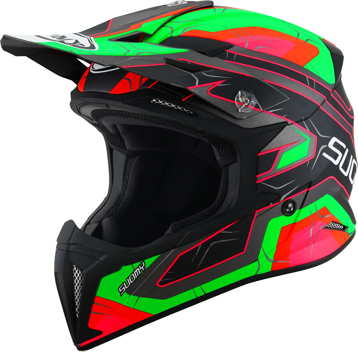 Suomy X-Wing Subatomic Casco de motocross - Negro Verde (XL)