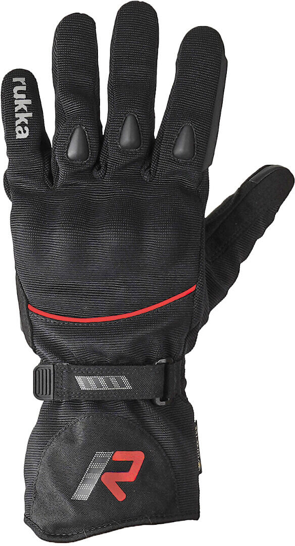 Rukka Virium 2.0 GTX Guantes de motocicleta - Negro Rojo (S)