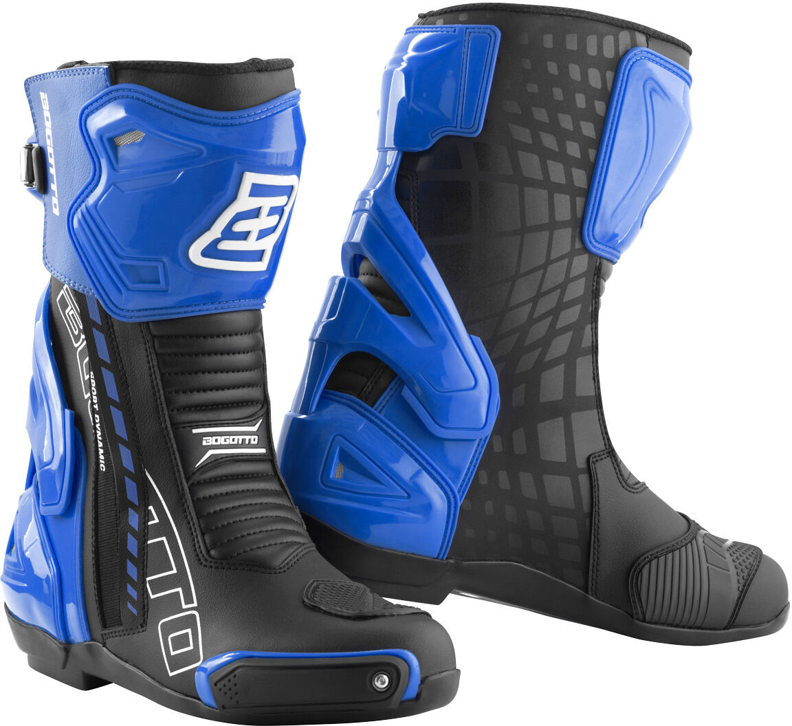 Bogotto Donington Botas de moto - Negro Azul (47)