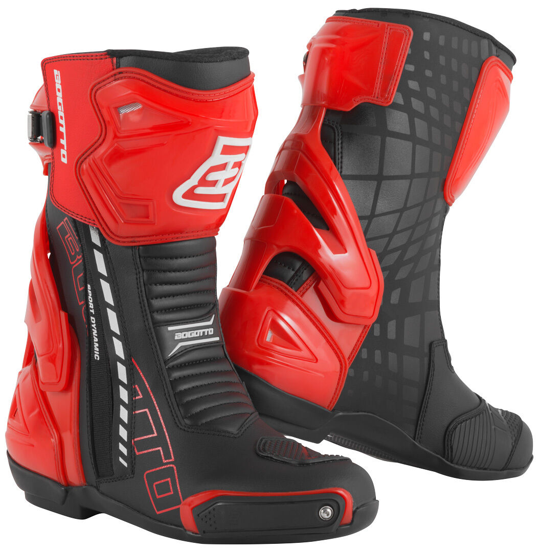 Bogotto Donington Botas de moto - Negro Rojo (46)