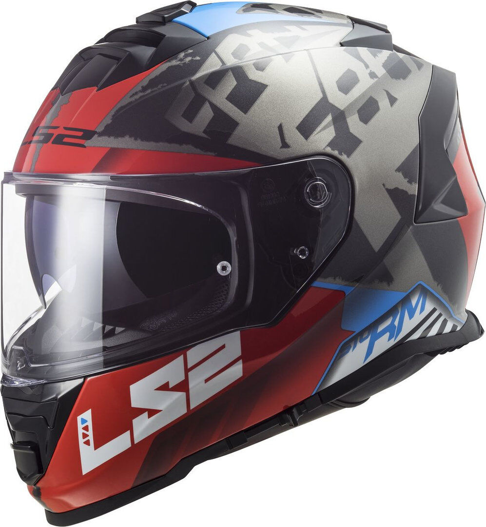 LS2 FF800 Storm Sprinter Casco - Negro Gris Rojo (2XL)